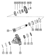 4799815AC - 4-Speed; Automatic VLP Transaxle: Transfer Gear Shaft for Mopar Image