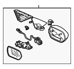 76200S3YA01ZD - Body: Mirror Assembly for Honda: Insight Image