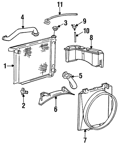 Radiator & Components for 1996 Mazda B4000 #1