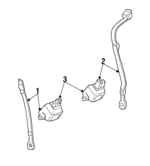 15665052 - Electrical: Belt &amp; Retractor for Chevrolet: C1500, C2500, C3500, C3500HD, K1500 Pickup, K2500 Pickup, K3500 Pickup | GMC: C1500 Pickup, C2500 Pickup, C3500 Pickup, C3500HD, K1500 Pickup, K2500 Pickup, K3500 Pickup Image