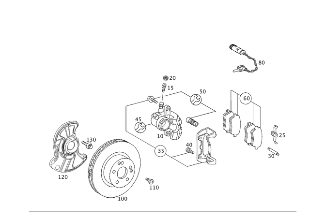 4213965 - Brakes: Bleed Valve for Mercedes-Benz: 180C, C230, C240, C280, C32 AMG, C320, C350, C55 AMG, CLK320, CLK350, CLK500, CLK55 AMG, CLK550, SLK280, SLK300 Image image