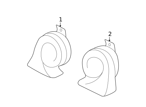 Horn for 2010 Lexus IS250 #0