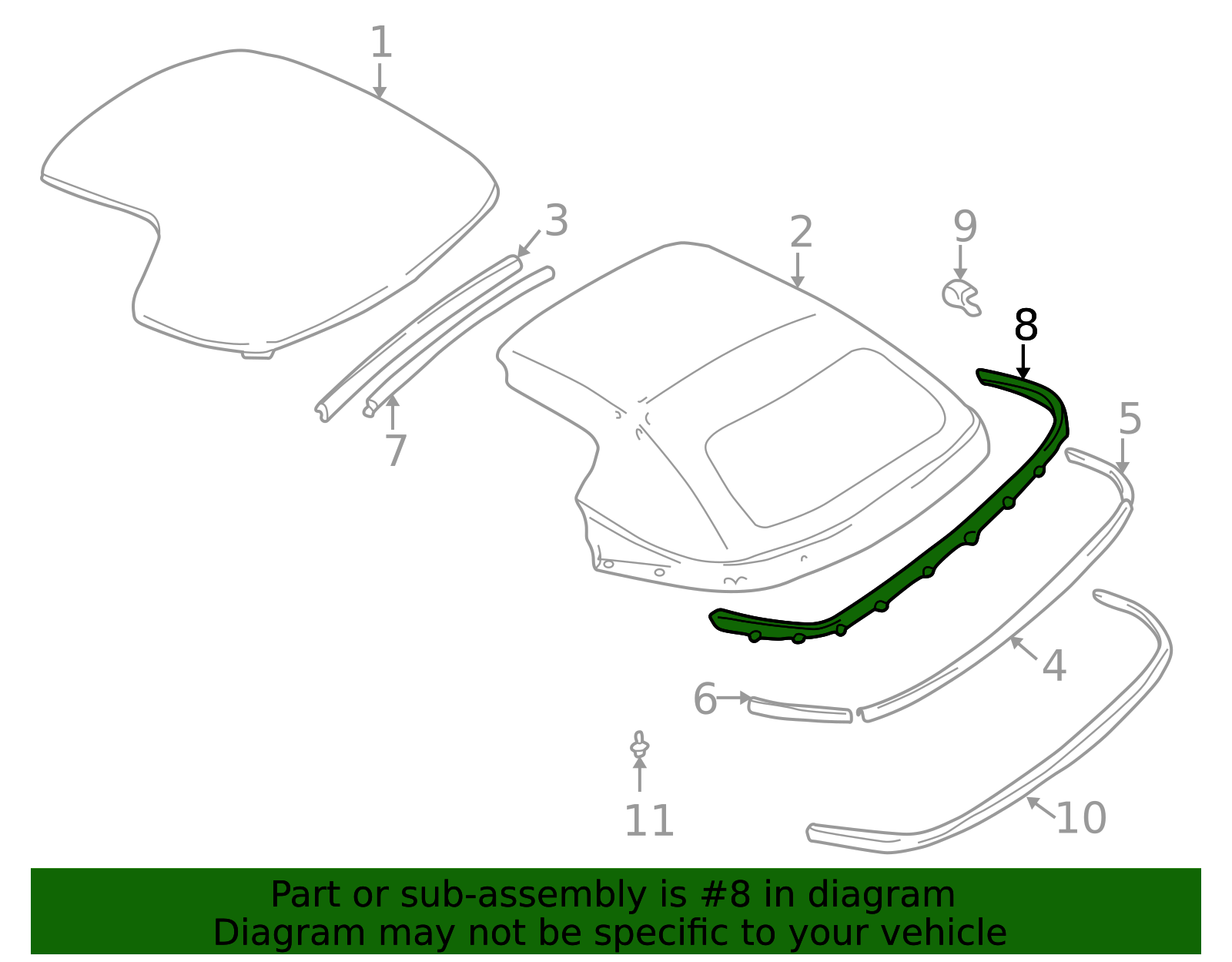1999-2005 Mazda Miata Belt Molding NC10-R1-750D | TascaParts