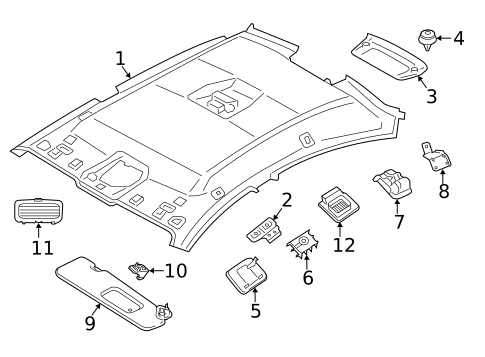 Interior Trim - Roof for 2016 BMW 650i xDrive Gran Coupe #1