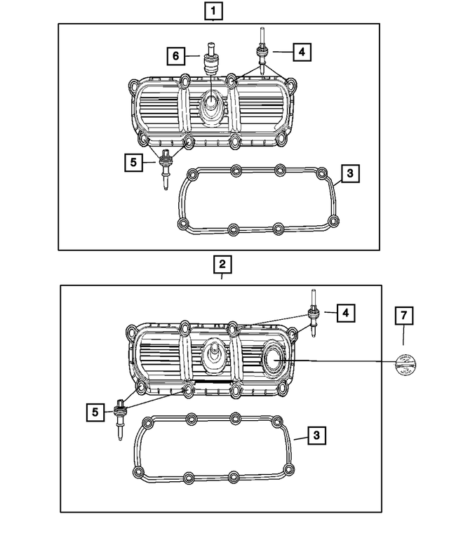 4648973AD - 3.3L Gas; Engine: Pcv Valve for Chrysler: Pacifica, Town &amp; Country | Dodge: Caravan, Grand Caravan | Jeep: Wrangler Image
