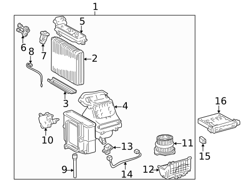Condenser, Compressor & Lines for 2006 Scion xA #1