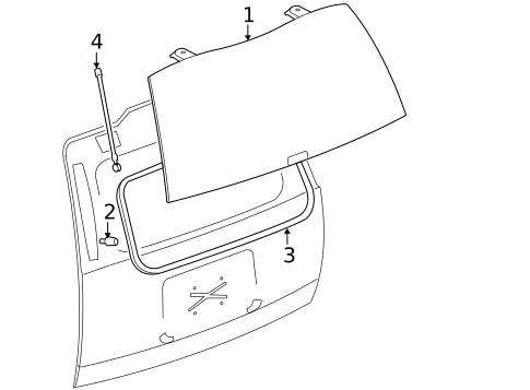 Glass - Lift Gate for 2010 Chevrolet Tahoe #0