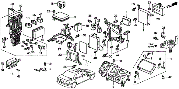 Control Unit - Cabin for 1996 Acura TL #0