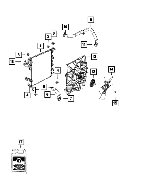 Radiator and Related Parts; Charge Air Cooler for 2014 Ram 3500 #1