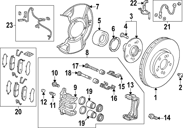 450223D4A50 - : Brake Pads for Honda: CR-V Image
