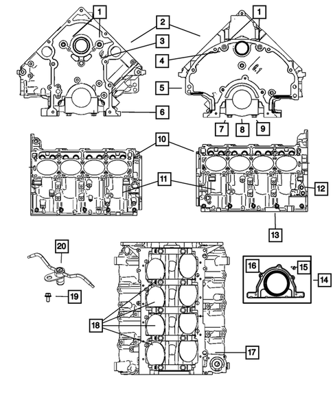 Cylinder Block for 2010 Dodge Challenger #0