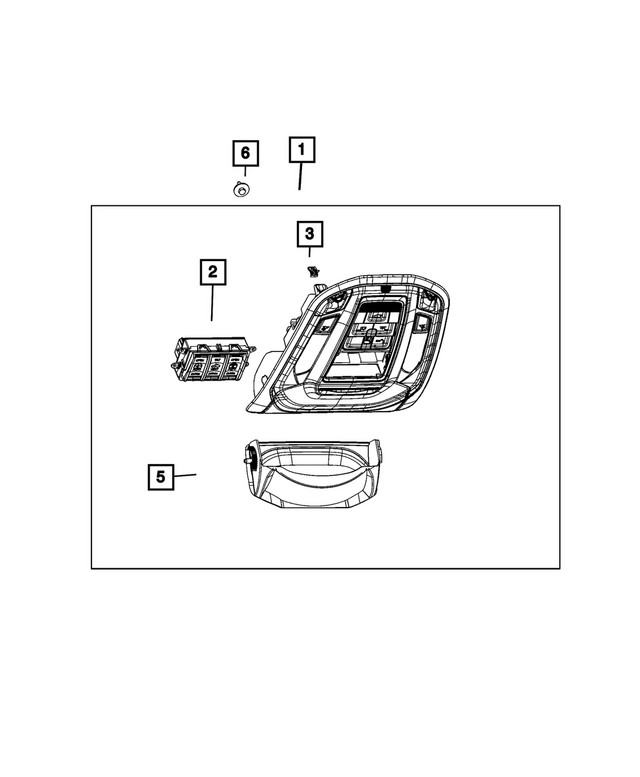 6PY881X7AK - : Overhead Console for Mopar Image