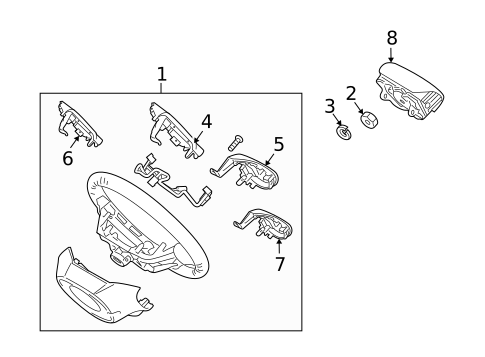 Steering Wheel & Trim for 2014 Hyundai Tucson #0