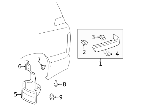 Exterior Trim - Quarter Panel for 2006 Lexus LX470 #0
