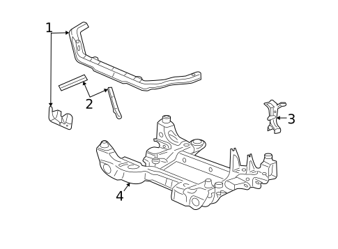 Radiator Support for 2009 Cadillac SRX #0