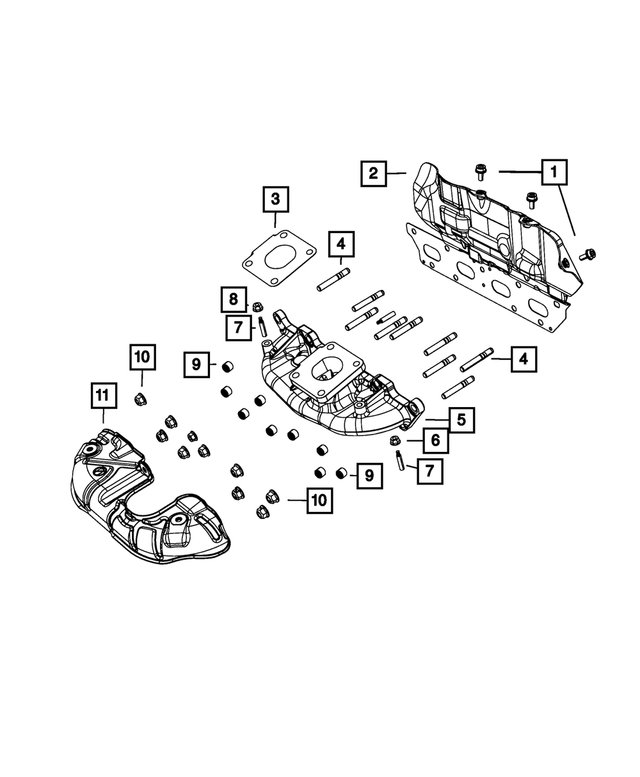 4892963AB - Engine: Exhaust Manifold Shield for Mopar Image