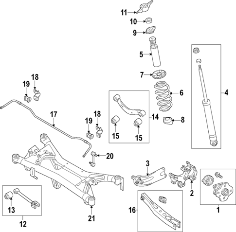 Rear Suspension for 2011 Suzuki Kizashi #0