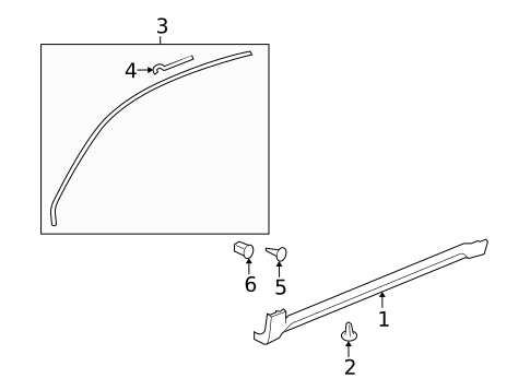 Exterior Trim - Pillars for 2009 Saturn Vue #0