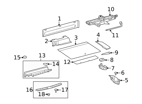 Interior Trim - Rear Body for 2010 Toyota Highlander #1