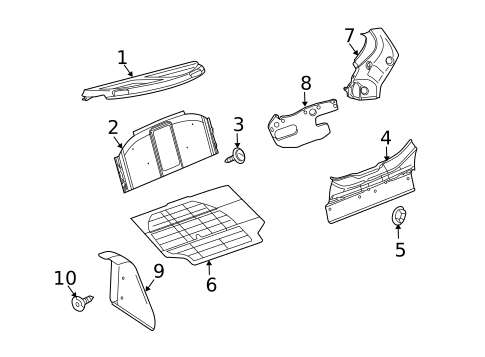 Interior Trim - Rear Body for 2009 Volkswagen Beetle #1
