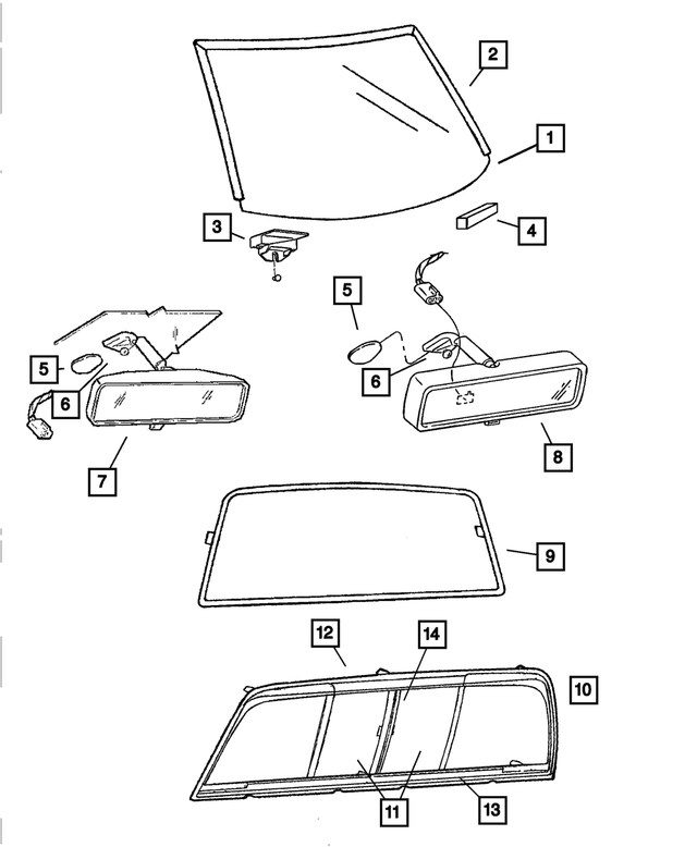 55275388AC - Body Sheet Metal Except Doors: Windshield Spacer for Mopar Image