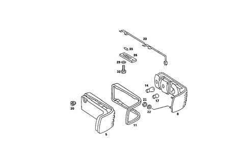 Rear and License Plate Lamp for 1986 Mercedes-Benz 560SL #0