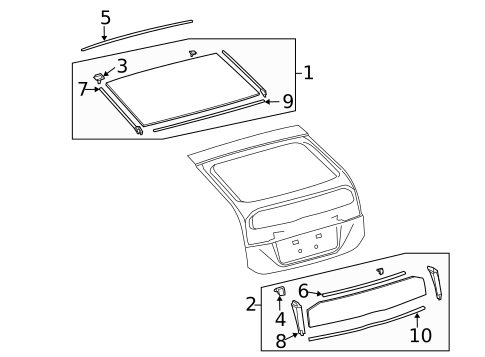 Glass - Lift Gate for 2015 Toyota Prius #0