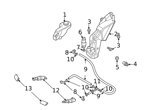 Headlamp Washers/Wipers for 2004 Audi A4 Quattro #1