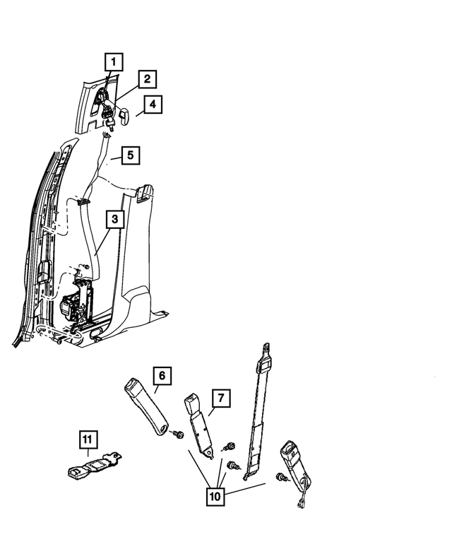 6036773AA - Restraints: Pan Head Screw for Mopar Image image