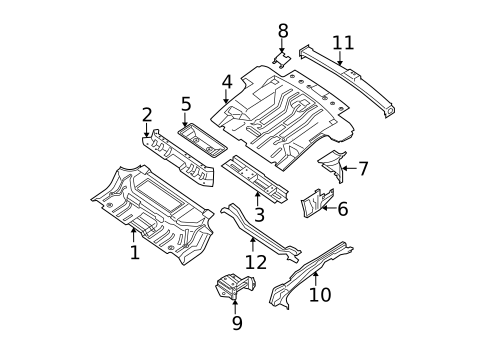 Rear Floor & Rails for 2009 Nissan Xterra #0