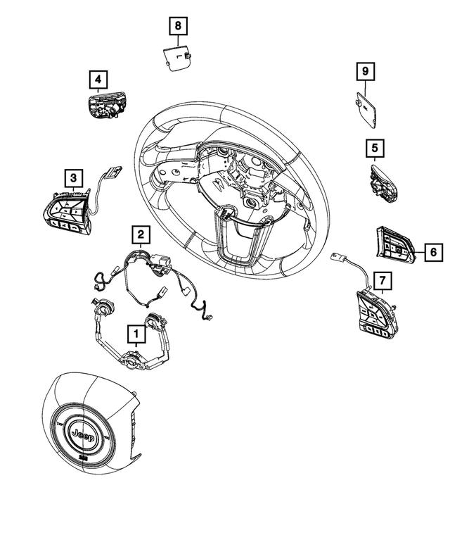 68568744AA - Electrical: Steering Wheel Wiring for Mopar Image image