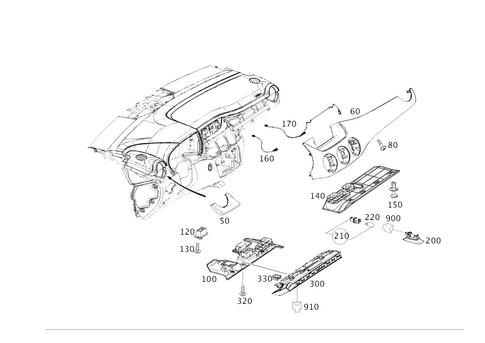 Detachable Components, Instrument Panel for 2016 Mercedes-Benz B250e #0