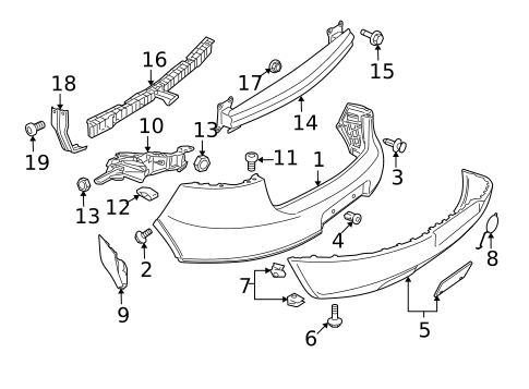 Bumper & Components - Rear for 2009 Volkswagen Rabbit #0