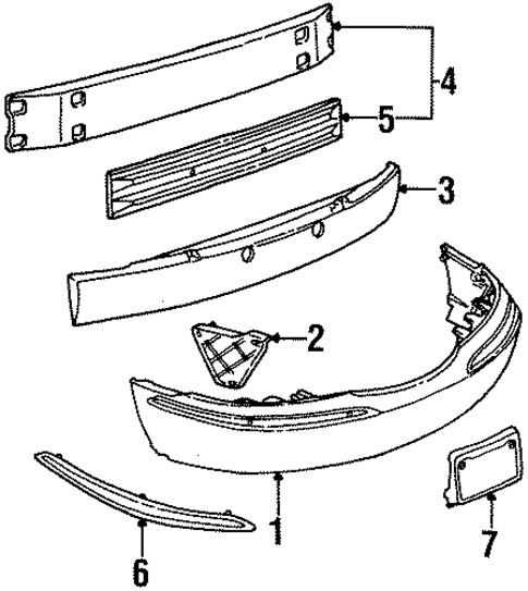 Bumper & Components - Front for 2002 Lincoln Continental #0