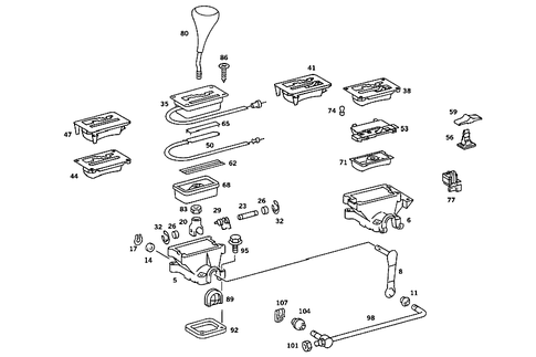 Floor Shift, Automatic Transmission for 1988 Mercedes-Benz 190D #3