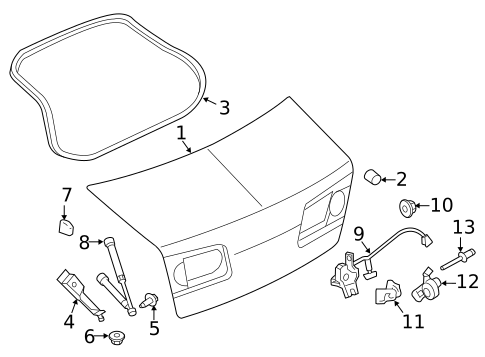Lid & Components for 2012 Lincoln MKZ #0