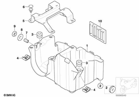 Battery with Bracket for 2005 BMW-Motorrad F 650 CS #1
