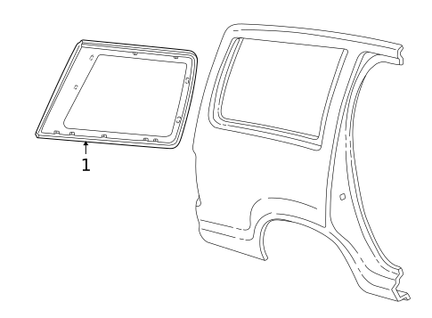Glass & Hardware for 2005 Lincoln Aviator #0