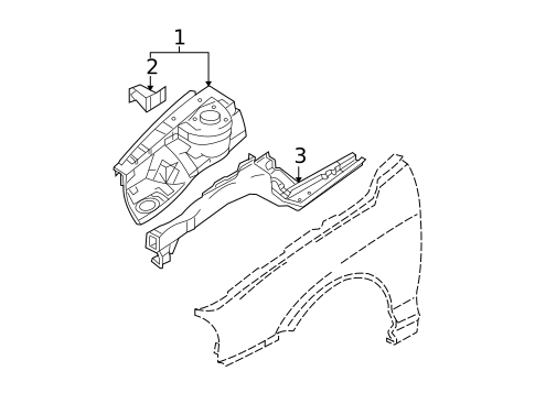 Structural Components & Rails for 2003 Hyundai Elantra #0
