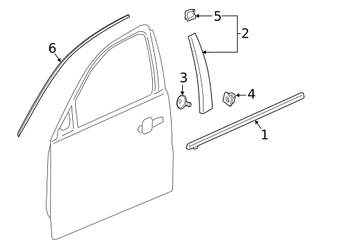 Exterior Trim - Front Door for 2018 Buick Regal Sportback #0