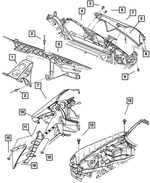 4865830AA - Body Sheet Metal Except Doors: Sill To Fender Bracket, Right &amp; Left for Mopar Image