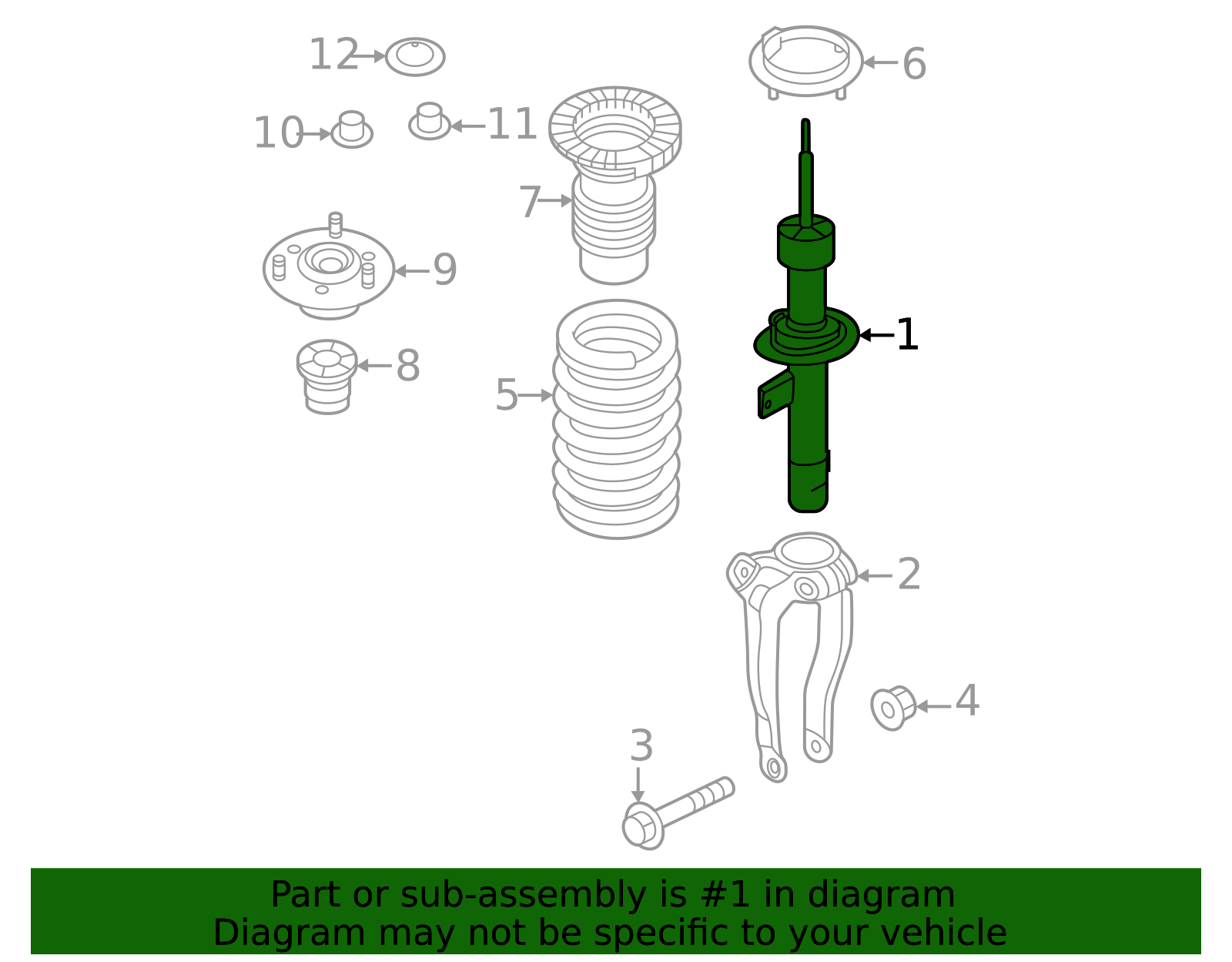 2021-2024 Genesis G80 Suspension Strut 54605-T1710 | QuirkParts