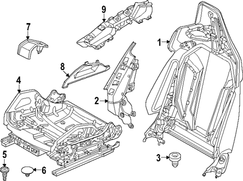 Front Seat Components for 2025 BMW 840i Gran Coupe #5