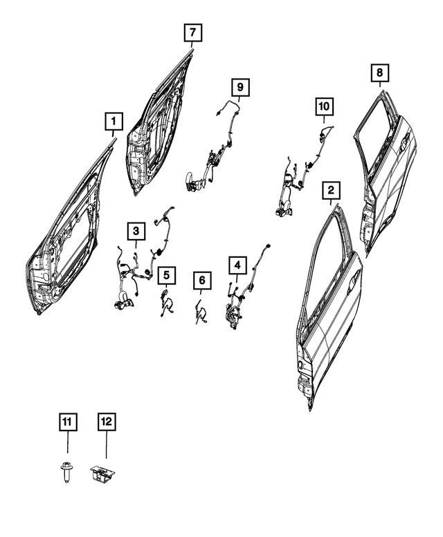 68491520AD - Electrical: Front Door Wiring for Mopar Image