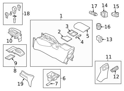 Center Console for 2024 Nissan TITAN #1