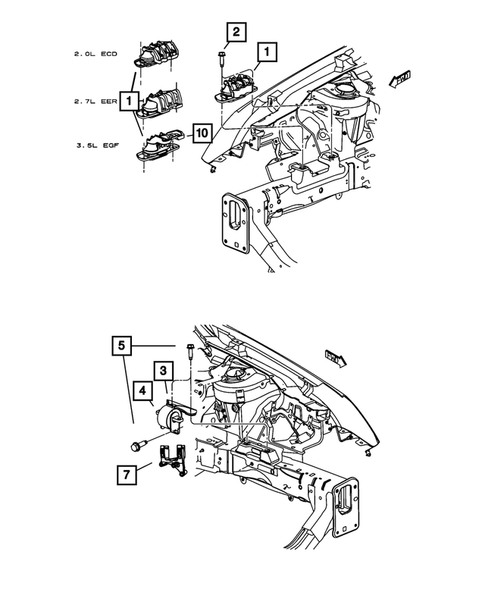 Engine Mounting for 2007 Chrysler Sebring #1