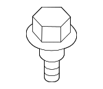 90109A0061 - Body: Grille Bracket Bolt for Toyota: 4Runner, Avalon, bZ4X, C-HR, Camry, Corolla, Corolla Cross, Crown, Crown Signia, GR Corolla, Grand Highlander, Highlander, Land Cruiser, Mirai, Prius, Prius AWD-e, Prius C, Prius Prime, RAV4, RAV4 Prime, Sequoia, Sienna, Tacoma, Tundra Image