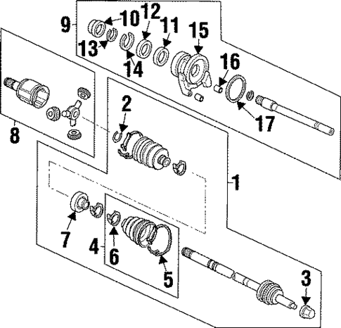 Drive Axles for 1997 Acura TL #0