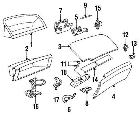Glove Box for 1995 BMW 840Ci #0
