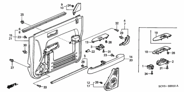 Front Door Lining for 2005 Honda Element #0